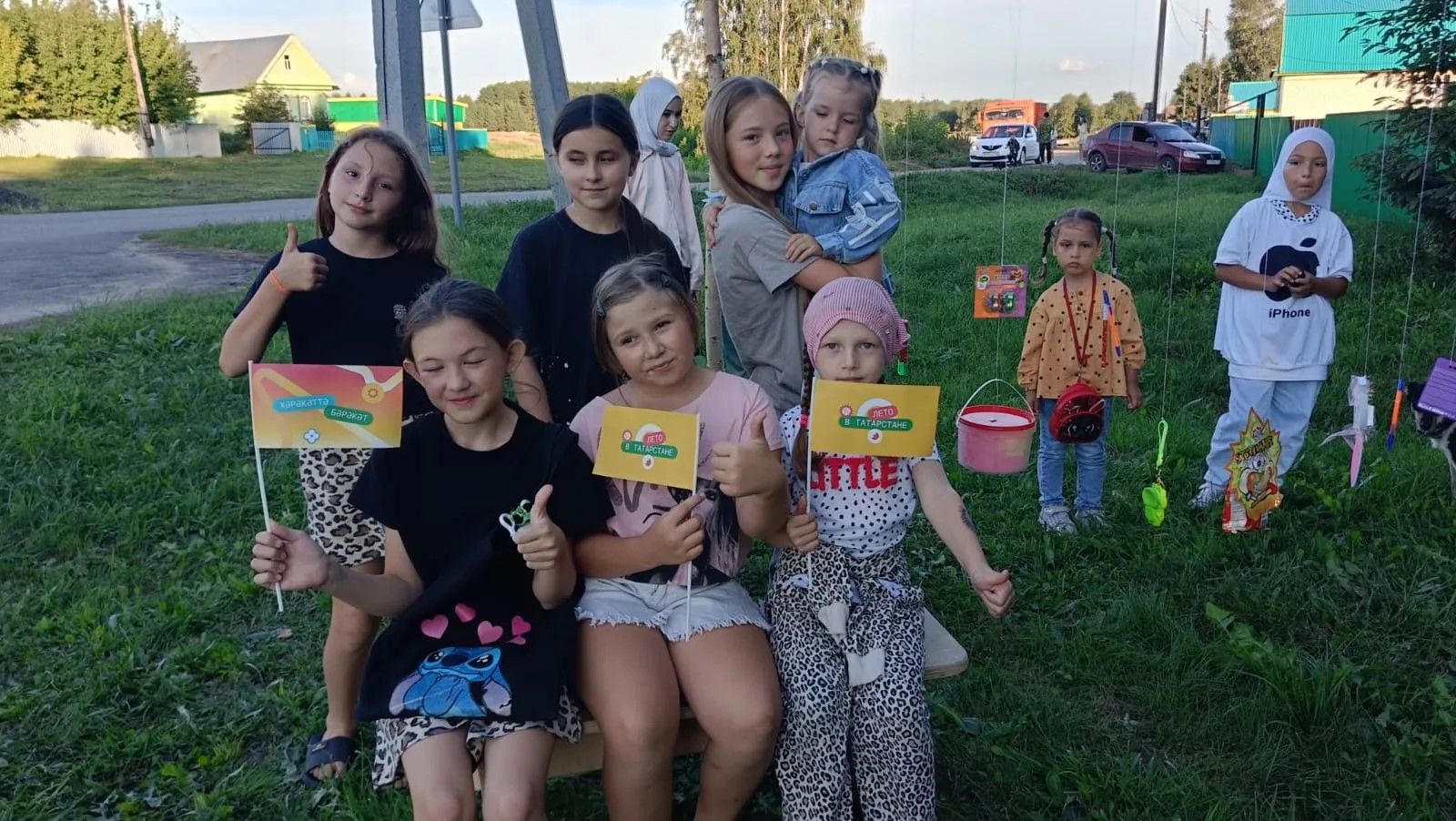 Чембулат авылында балалар Сабан туе узды