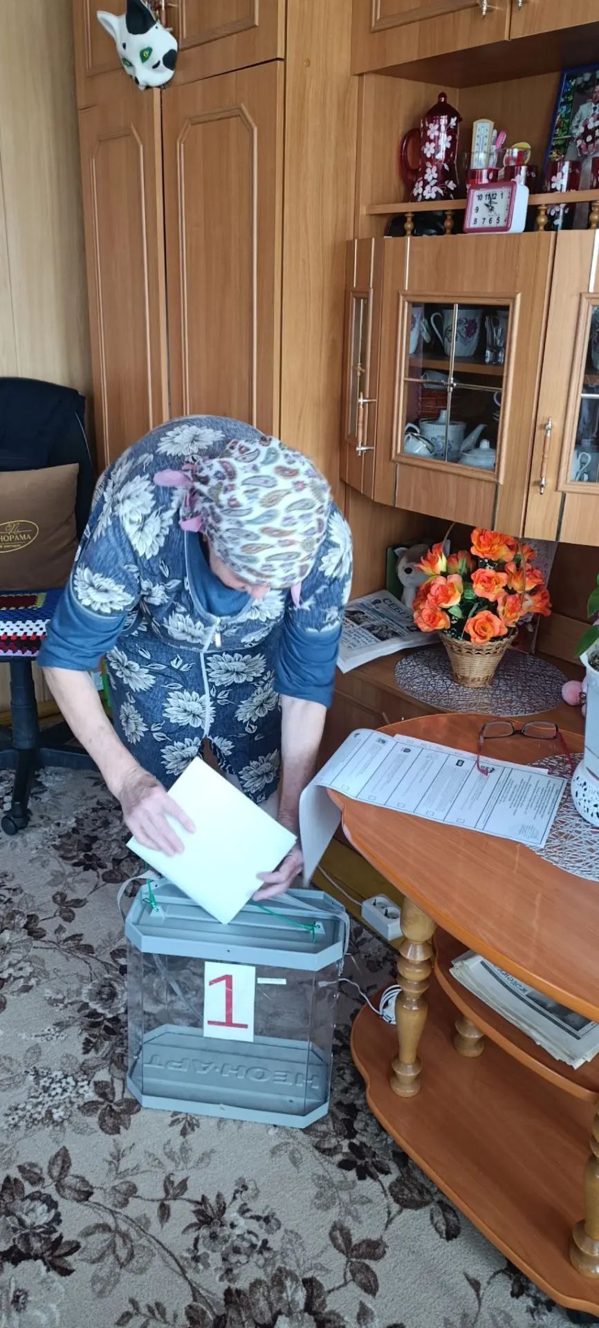 Сайлауга килә алмаучы өлкәннәр өйләрендә сайладылар
