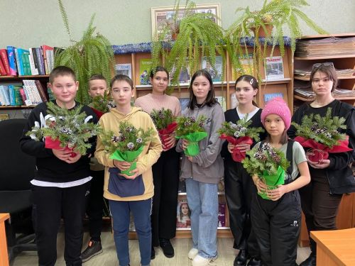 Балалар кышкы букет ясадылар