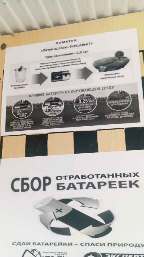 Комыргуҗа мәктәбендә батарейкалар җыялар