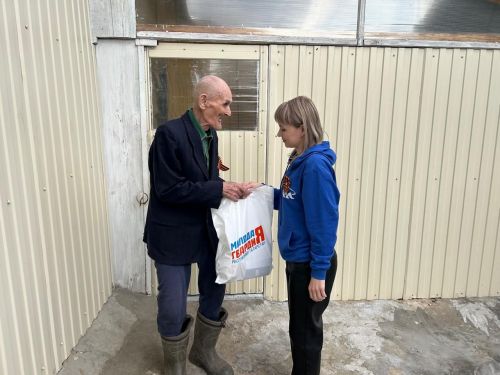 «Бердәм Россия Яшь гвардиясе» нең Әтнә җирлеге бүлеге җитәкчесе тыл ветераннарын Бөек Җиңү бәйрәме белән котлады