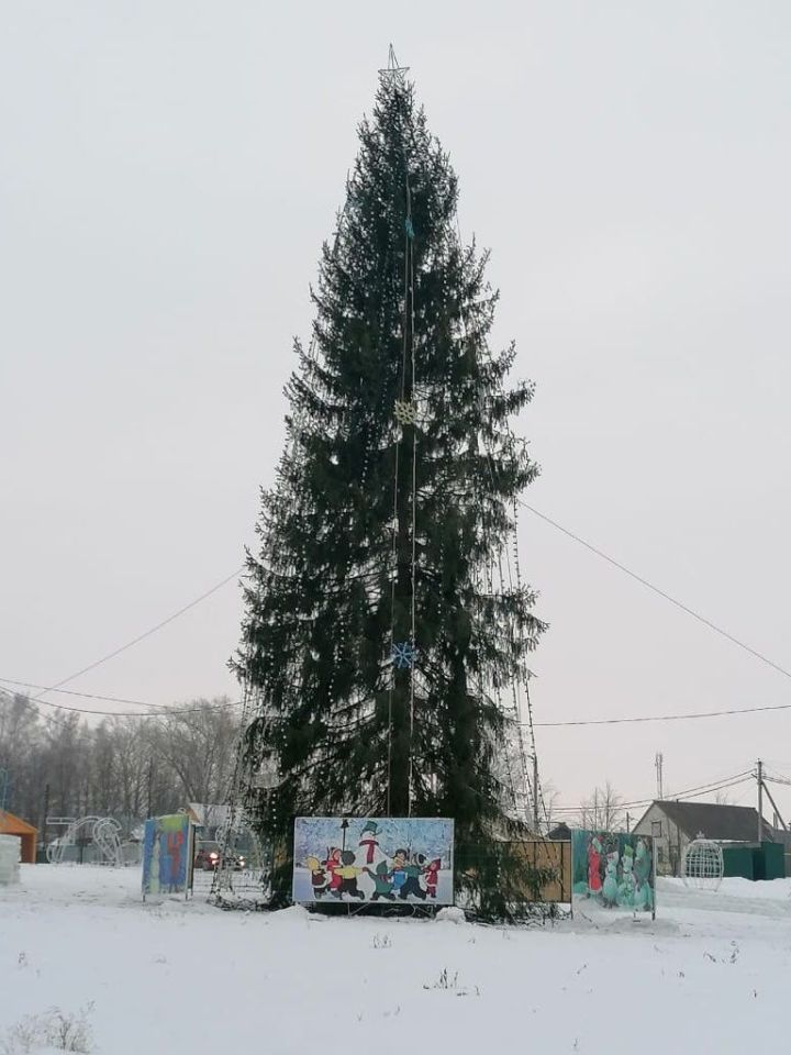 Әтнәдә Яңа ел бәйрәмнәре вакытында Үзәк чыршы янында  узасы чаралар
